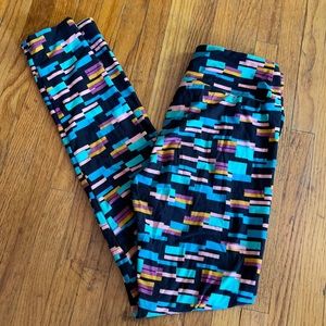 LuLa Roe colorful and black leggings
